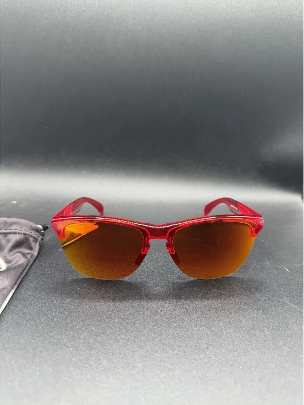 Oakley Frogskin Lite Crystal Red w/ Prizm Ruby Iridium Lenses New